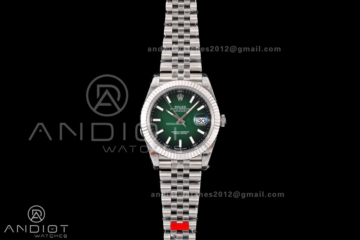 DateJust 41 126334 904L SS VSF 1:1 Best Edition Green Ombre Dial on Jubilee Bracelet VS3235v2 V2s (133g)